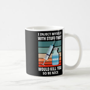 Caneca De Café Diabetes Diabéticos Tipo 1 Diabetes T1d Eu Próprio