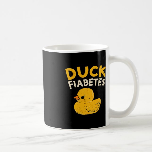 Caneca De Café Diabetes Divertidos Sensibilização Duck Fiabetes E (Direita)