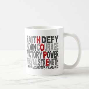 Caneca De Café Diabetes juvenil da colagem da palavra da