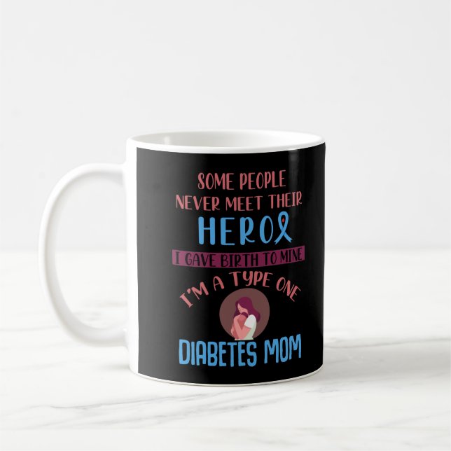Caneca De Café Diabetes Mãe Consciência Infantil Diabética (Esquerda)