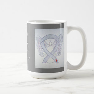 Caneca De Café Diabetes Sensibilização Fita Anjo Pinças de Art