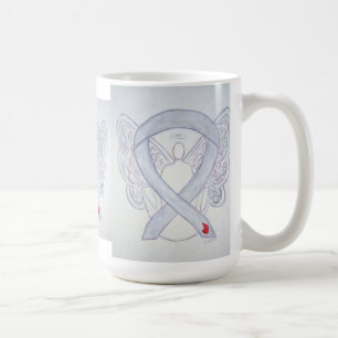 Caneca De Café Diabetes Sensibilização Ribbon Angel Art Mug