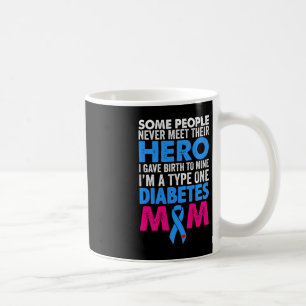 Caneca De Café Diabetes Tipo 1 Mãe Mãe Mãe T1D Sensibilização Dia