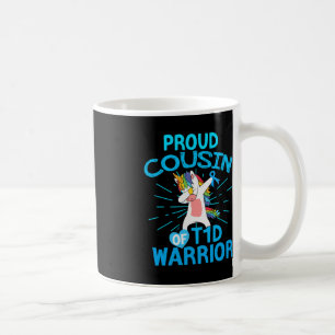Caneca De Café Diabetes tipo 1 Unicórnio Primo orgulhoso de um T1