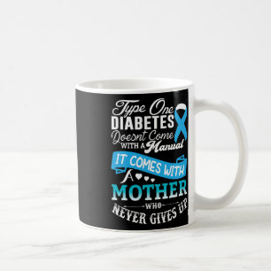 Caneca De Café Diabetes Tipo Um Para Mãe Fita Azul Diabética