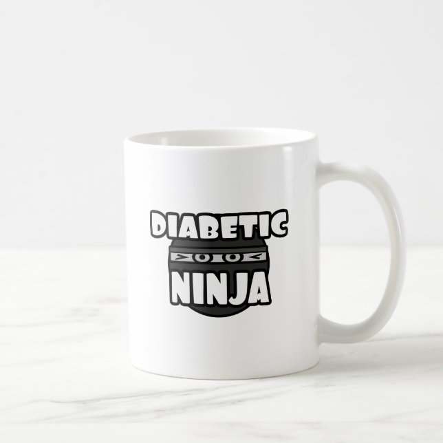 Caneca De Café Diabético Ninja (Direita)