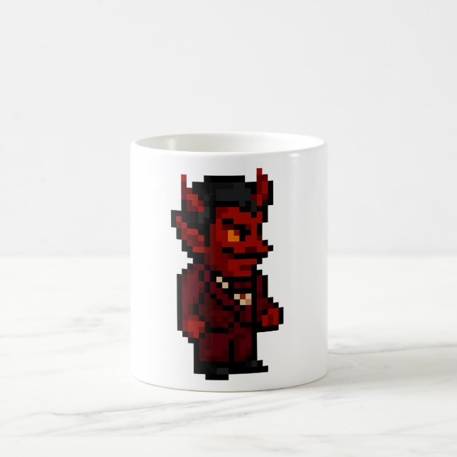 Caneca De Café Diabo de 8 bits (Centro)