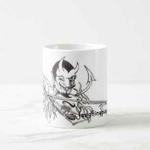 Caneca De Café Diabo que joga o violino