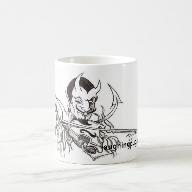 Caneca De Café Diabo que joga o violino (Centro)