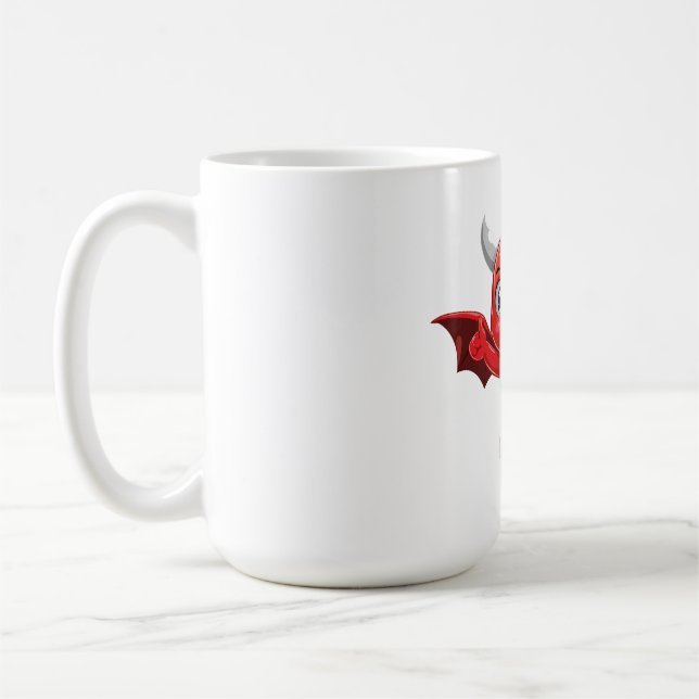 Caneca De Café Diabo voador de desenho animado fofo (Esquerda)