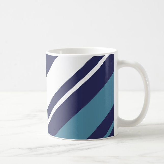 Caneca De Café Diagonal de Faixa Moderna (Direita)
