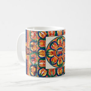 Caneca De Café Diagrama Cósmico Mandala para Meditação