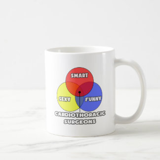 Caneca De Café Diagrama Venn.. Cirurgiões Cardiotorácicos