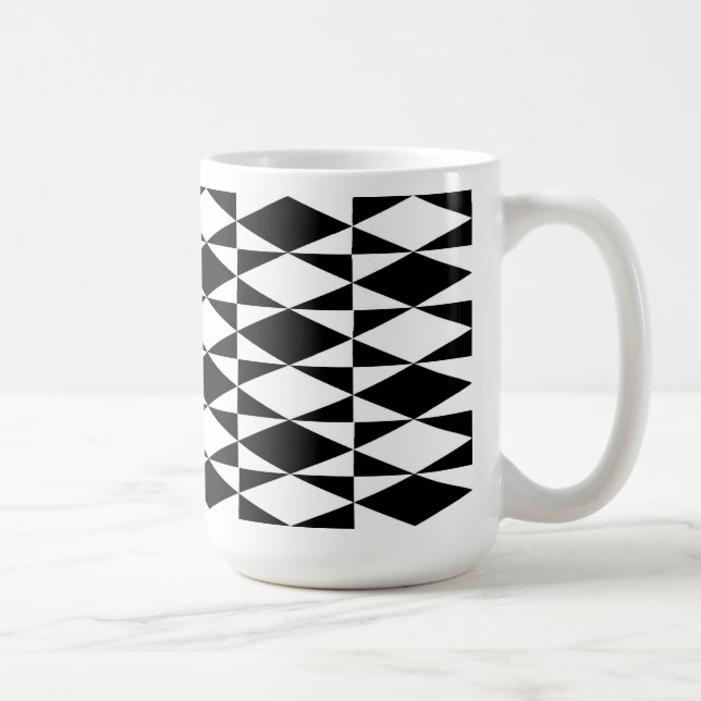 Caneca De Café Diamante Preto E Branco (Direita)