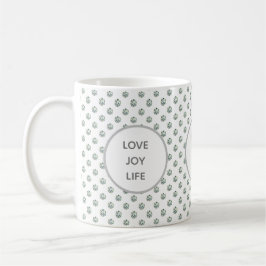 Caneca De Café Diamantes de Amor, Alegria, Vida