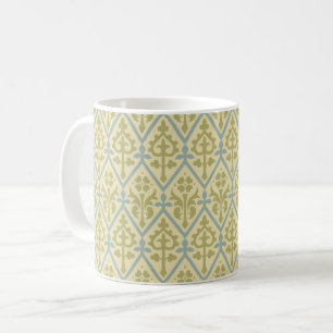Caneca De Café Diamantes Florais de Revival Gótico