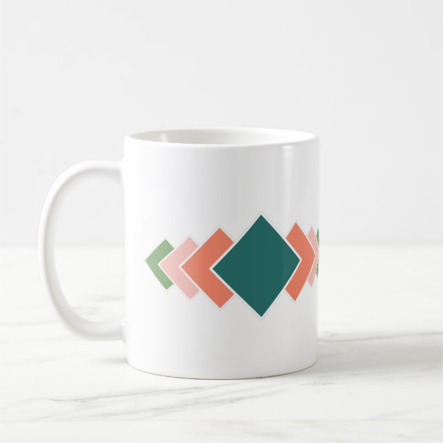 Caneca De Café Diamantes repetitivos (Esquerda)