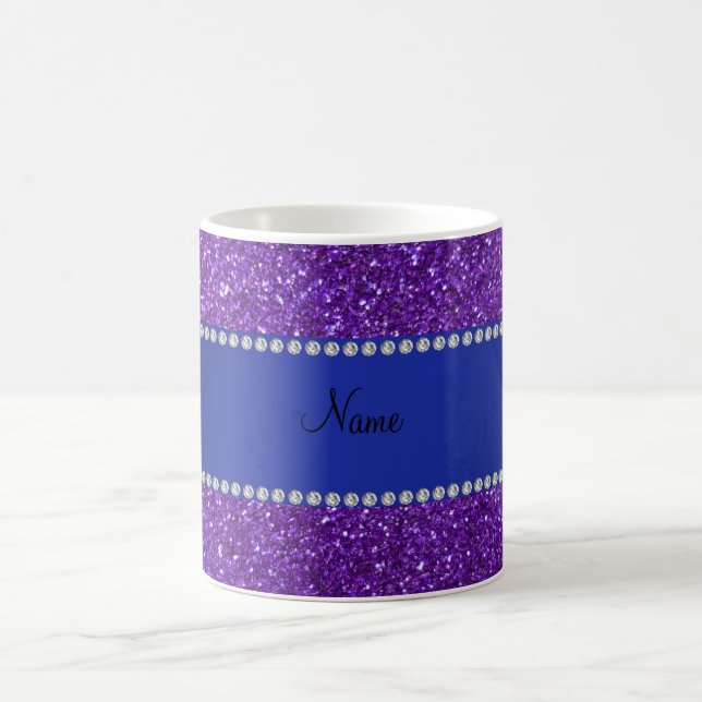 Caneca De Café Diamantes roxos conhecidos personalizados do (Centro)