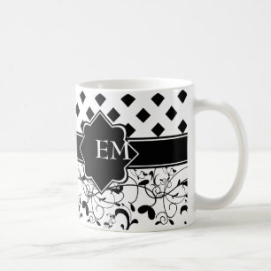 Caneca De Café Diamantes Vitorianos, Preto-Preto