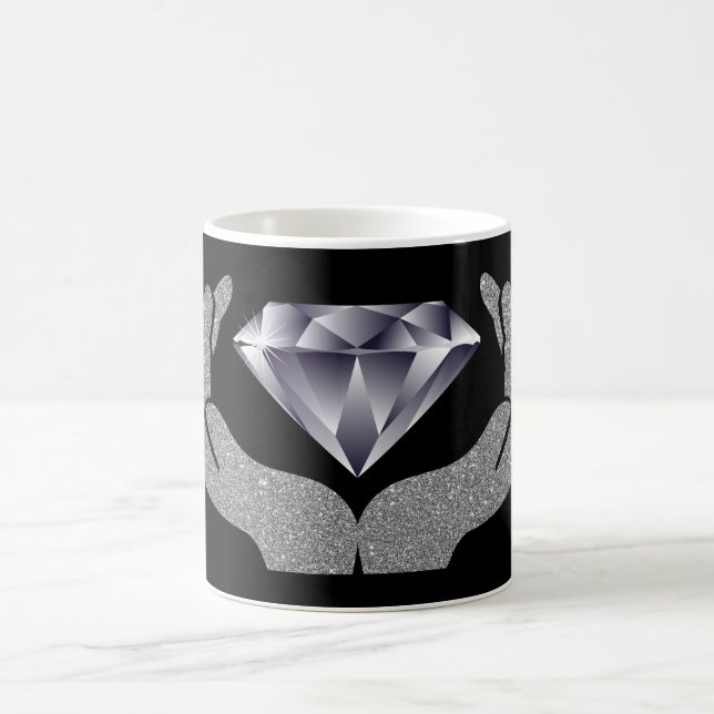 Caneca De Café Diamond Hands Coffee Mug (Centro)