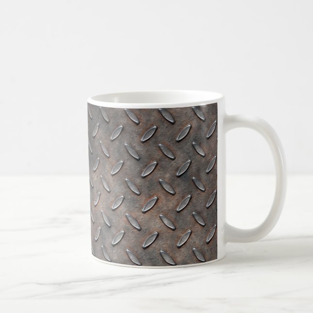 Caneca De Café Diamond Plate 5A-5B Options Mugs (Direita)
