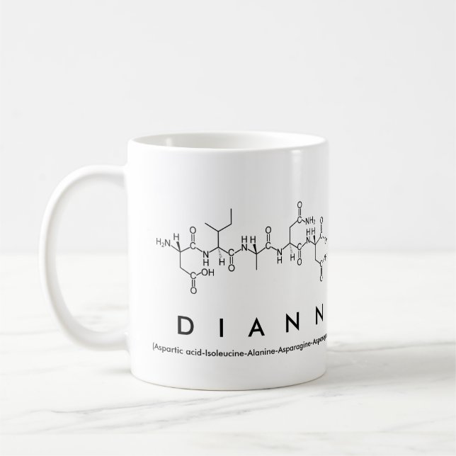 Caneca De Café Diann peptide name mug (Esquerda)