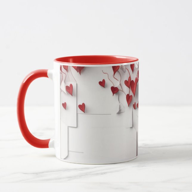 Caneca de Café Diária Floral Dourada (Esquerda)