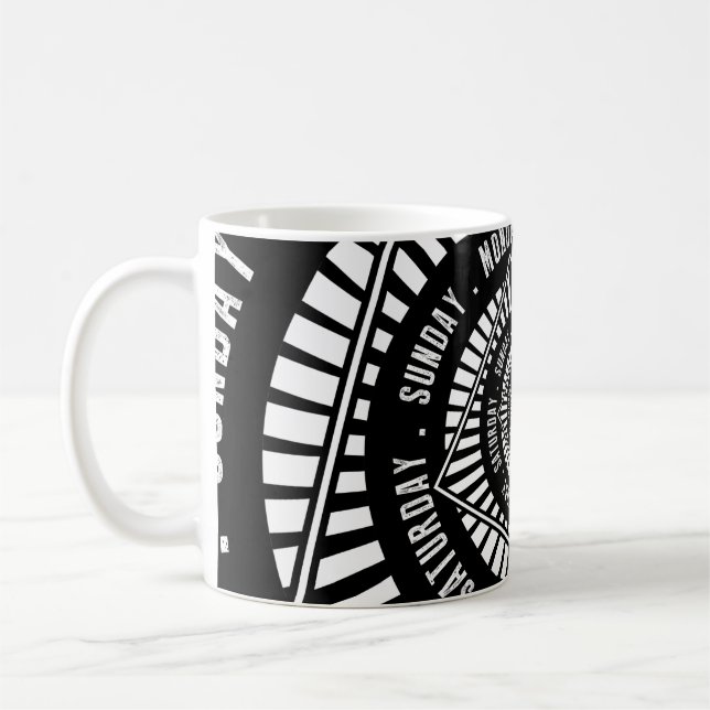 Caneca De Café Dias da Semana (Esquerda)