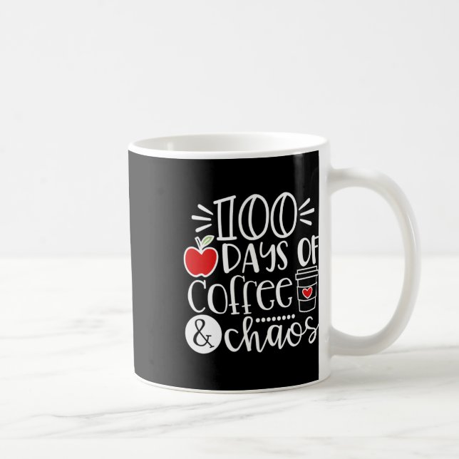Caneca De Café Dias De Café Professora Feliz 100 Dias De Sch (Direita)