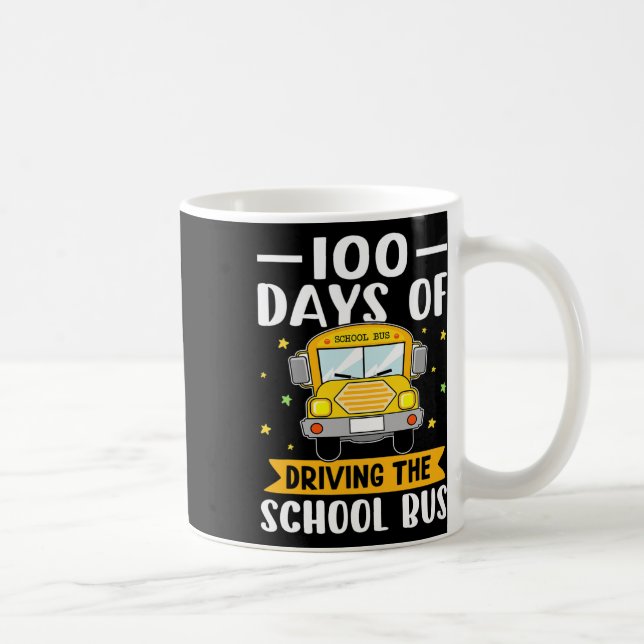 Caneca De Café Dias De Condução De Ônibus Escolar 1 (Direita)