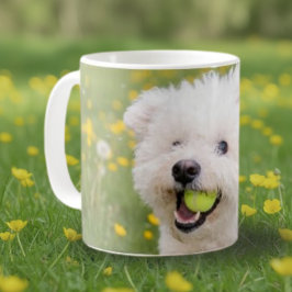 Caneca De Café Dias de Dandelion Bichon e Bola