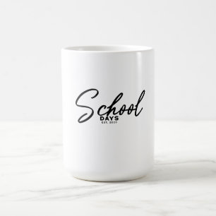 Caneca De Café Dias de Escola Design de Volta às Aulas