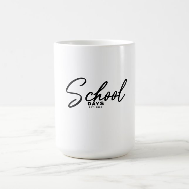 Caneca De Café Dias de Escola Design de Volta às Aulas (Centro)