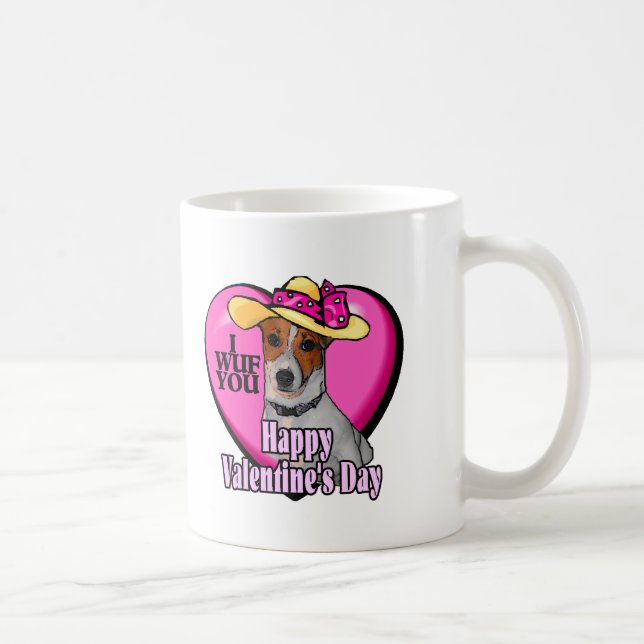 Caneca De Café Dias de os namorados Jack Russell Terrier (Direita)
