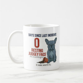 Caneca De Café Dias Engraçados do Bulldog Francês Azul Desde o Úl