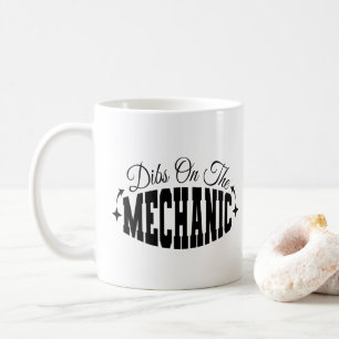 Caneca De Café Dibs No Mecânico Esposa Engraçada de Mecânico Sarc