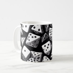Caneca De Café Dice Delight: Uma Cascata Geométrica