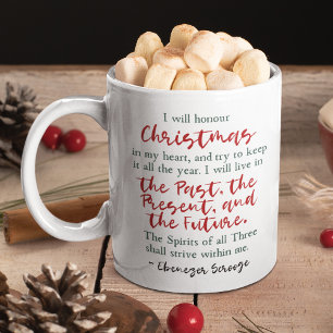 Caneca De Café Dickens Um Conto de Natal Citação Scrooge Vitorian
