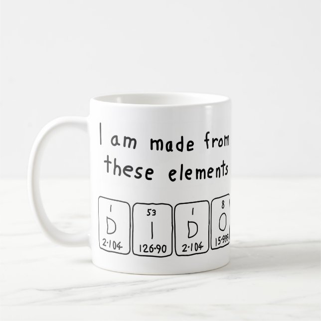 Caneca De Café Dido periódico nome da mesa (Esquerda)