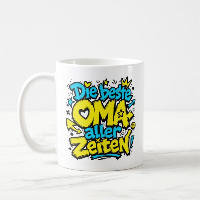 Caneca De Café die beste oma aller zeiten graffiti 1 (Esquerda)