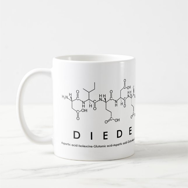 Caneca De Café Diede peptide nome mug (Esquerda)