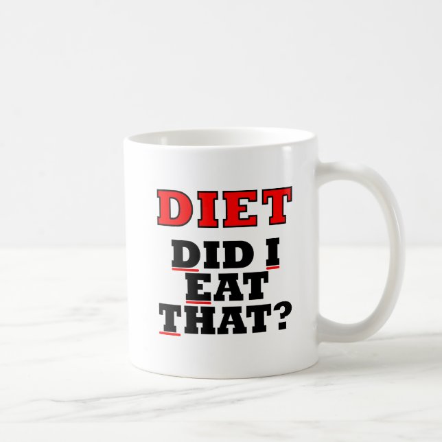 Caneca De Café DIET Funny Mug (Direita)