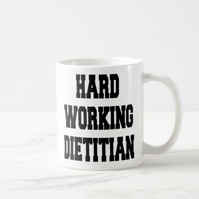 Caneca De Café Dietitião de Trabalho do duro (Direita)