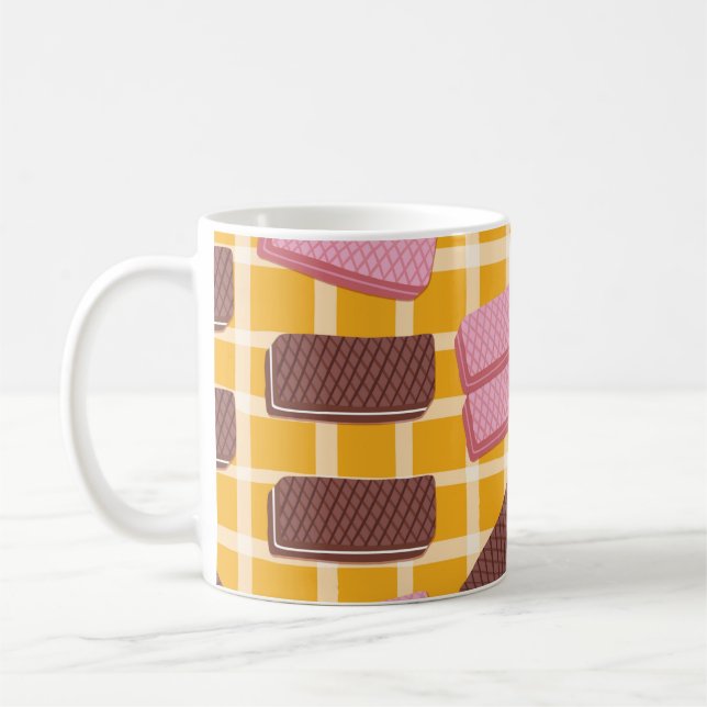 Caneca De Café Diferentes wafers aromatizadas de fundo sem costur (Esquerda)