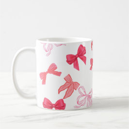 Caneca De Café Different colours of pink bows 