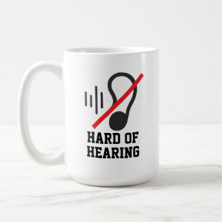 Caneca De Café Dificuldade Auditiva Design Simples