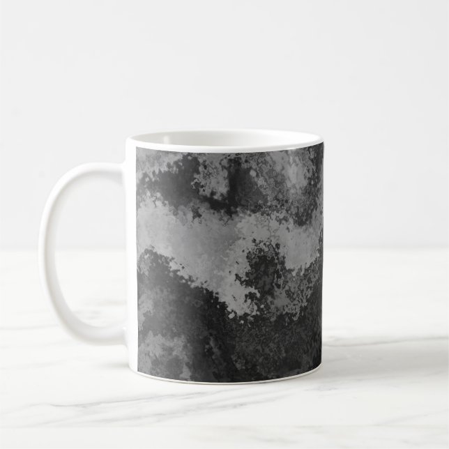 Caneca De Café Difusão de Cinza abstrato (Esquerda)
