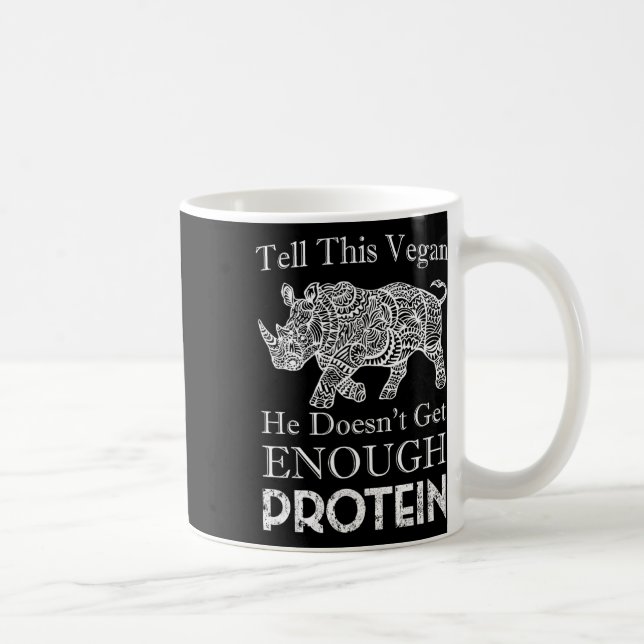 Caneca De Café Diga A Este Vegan Que Proteína Suficiente Vegan (Direita)