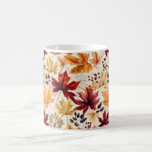 Caneca De Café Diga com folhas de outono 3 -