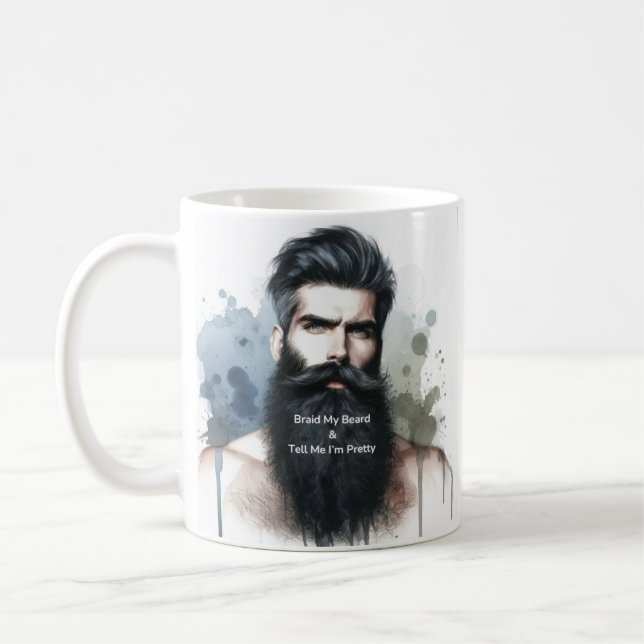 Caneca De Café Diga-me que sou Bonito Beard Coffee Mug (Esquerda)